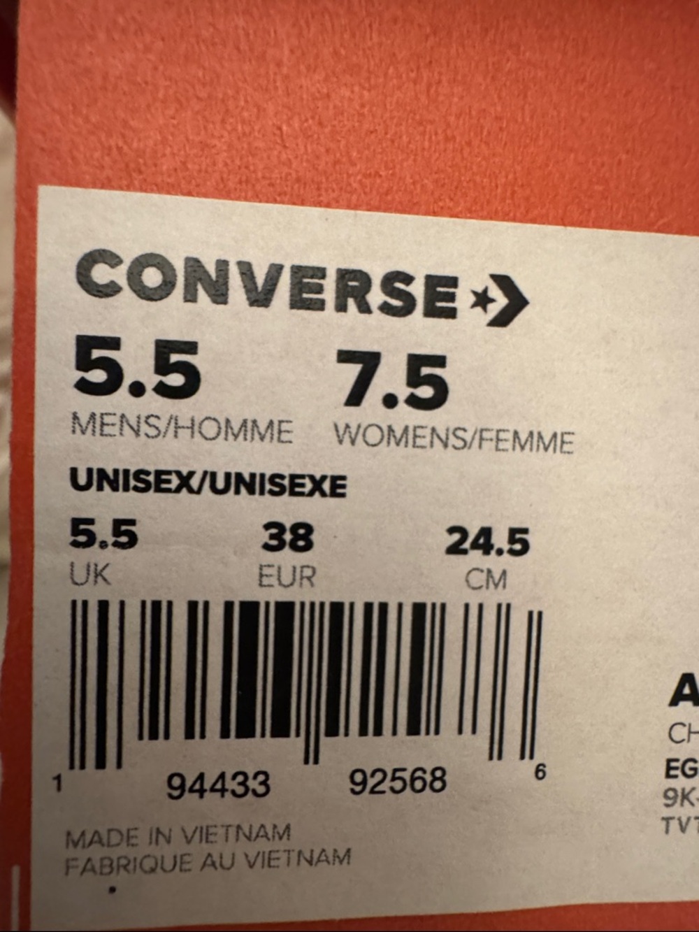 Converse unisex Two-Tone High Top Sneakers - Black & Cream - Picture 10 of 10